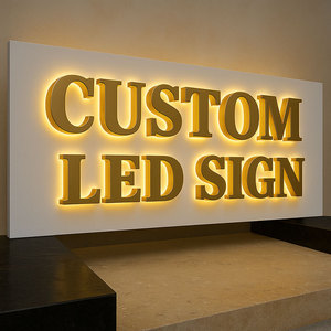 Winkelreclame Metalen Kanaalletters Op Maat Led 3D RVS Letter Wand Led Bedrijfslogo Verlicht Gouden Letterbord - Product Image 3