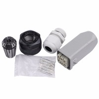 Moteur de broche CNC HQD GDF46 18Z 2.2 Square Ai Cooling 18000 tr/min ER20 pour la découpe du bois, du MDF et de l'acrylique