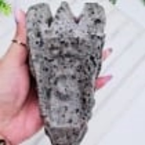 Yooperlite Testa di <span class=keywords><strong>Drago</strong></span> Intagliata, Totem Animale Reattivo, Rocce e Minerali - Product Image 2