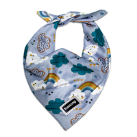 Bandana pour animaux de compagnie avec logo personnalisé, motif arc-en-ciel mignon, écharpe pour chien, bavoir triangulaire doux et respirant pour chiot, accessoires pour chaton