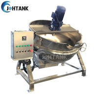Machine de fabrication de confiture de mayonnaise avec agitateur de sauce marmite à sauté en acier inoxydable 304 marmite à sauté en acier inoxydable bouilloire à gaine inclinée