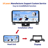 Meihua 12,3 pouces Android Lecteur DVD portable pour tableau de bord de voiture avec aide à la marche arrière, kits de façade de tableau de bord Canbus pour Buick Velite6 2019-2022
