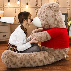 Kulit Boneka Beruang Teddy Raksasa Lucu 80/100/120/140/160/180cm Boneka Beruang Teddy Lembut Tanpa Isi Hadiah untuk Pacar - Product Image 6