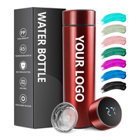 Bouteille d'eau personnalisée 500 ml, thermos numérique intelligent, tasse intelligente, thermos intelligent pour la salle de sport, gobelets en acier inoxydable, gourde avec infuseur à thé