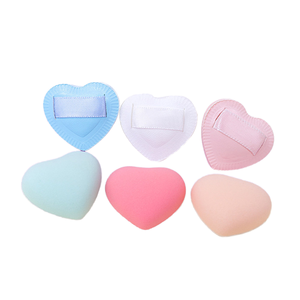 Cojín de aire cosmético de viaje <span class=keywords><strong>Beauty</strong></span> <span class=keywords><strong>Planet</strong></span> colorido Mini base maquillaje Puff esponjoso dedo corazón Facial Puff esponja para ocupado - Product Image 1