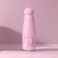 Nouvel arrivage de parapluie de voyage de poche de protection UV de parasol de couleur pure Mini 5 parapluie de cadeaux d'affaires en plastique de carton pliant
