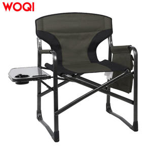 Silla Plegable para Exteriores Woqi con Mesa Lateral, Silla de Jardín Ligera de Aluminio, Negra, Capacidad de 120 kg - Product Image 2