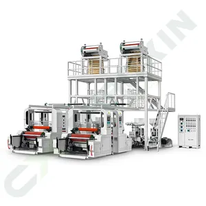 New Production Line Double Head ABA Plastic Film Blowing Machine Blown Film Extruder