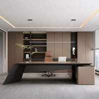 Bureau de direction de luxe moderne en forme de L, le plus vendu, pour PDG, directeur, cadre supérieur – Mobilier de bureau