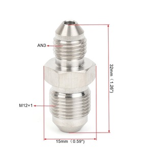 Adaptador de Rosca AN3 M12x1 de Acero Inoxidable para Conversión de Sistema de Frenos - Product Image 1