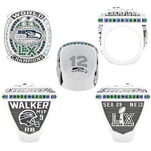 Bague de championnat des Seattle Seahawks 2026 NFL, bijou de collection pour fans de football, souvenir unisexe - Product Image 2