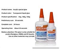 Adhésif acrylique transparent spécial Zhanlida 760g pour panneaux publicitaires en PMMA, verre organique, PC et boîtes de rangement
