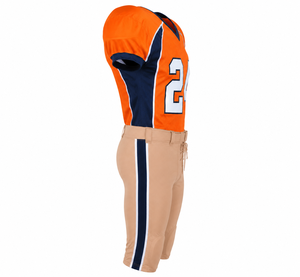 Uniforme de football américain imprimé en gros / Maillot d'équipe 100 % polyester à impression numérique, séchage rapide, col en V, manches courtes, unisexe, unique - Product Image 2