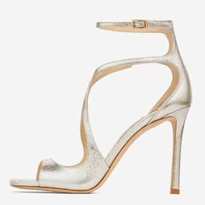 Disponibles, Recomendación Caliente, Tacones Altos Stiletto con Punta Abierta y Botones Cruzados, Primavera-Verano 2026 - Product Image 2