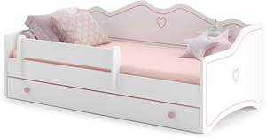 Moderna principessa telaio del <span class=keywords><strong>letto</strong></span> della ragazza <span class=keywords><strong>letto</strong></span> in legno per bambini <span class=keywords><strong>letto</strong></span> bianco 140X70 <span class=keywords><strong>cm</strong></span> con cassetto verso le ragazze camera per bambini - Product Image 2