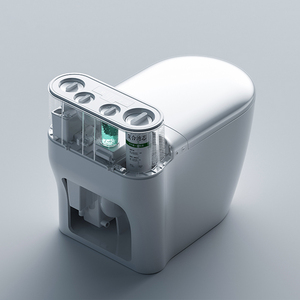 Siège de toilette intelligent monobloc moderne avec chauffage, télécommande, design intelligent automatique et siphon en S pour S1 - Product Image 2