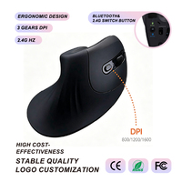 Ratón Óptico Ergonómico Vertical Inalámbrico Cómodo para Diestros, Diseño Impermeable USB, 14 Botones Programables - En Stock