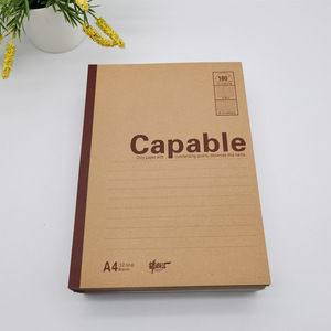 High Quality Kraft Paper Custom Exercises School Notebook Student Writing Soft <strong>Copy</strong> <strong>Note</strong> Books with Custom logo - Product Image 4