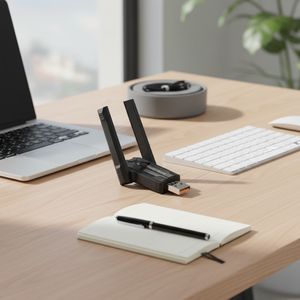 Adaptateur <span class=keywords><strong>WiFi</strong></span> <span class=keywords><strong>USB</strong></span> sans fil 900 Mbps 2-en-1 avec Bluetooth double bande 2,4/5,8 GHz pour <span class=keywords><strong>Windows</strong></span> <span class=keywords><strong>10</strong></span>/11, récepteur externe prenant en charge <span class=keywords><strong>WiFi</strong></span> 6 et Bluetooth 5.4 - Product Image 5