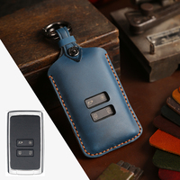 Étui de clé de voiture en cuir, couverture complète pour Renault Koleos Kadjar Megane Talisman Captur Espace Clio 2016-2019, accessoires à 4 boutons
