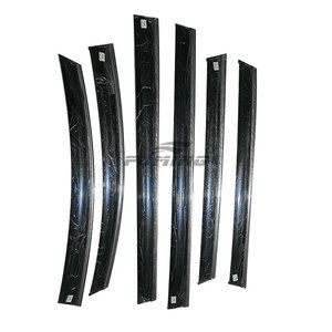 Denza D9 Rain Window Rain Shield ABS Cubierta de lluvia galvanizada Negro Plata 6 piezas <span class=keywords><strong>Tenza</strong></span> Trumpchi E8 Senna Kia Kava - Product Image 1