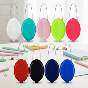 กระเป๋าใส่เหรียญแบบพกพา CCH ทำจาก PVC แบบกำหนดเอง  วัสดุยางนิ่ม พร้อมพวงกุญแจ - Product Image 1