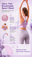Correcteur de posture dorsal en maille respirante, soutien flexible pour les épaules, pour femmes, fitness, entraînement en salle de sport, fabricant en gros