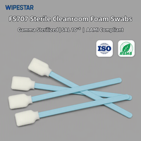 WIPESTAR Gamma Sterilized Cleanroom Swabs FS707 Swab Pembersih Busa PU Steril Bebas Serat untuk Biopharma & Perangkat Medis Aseptik