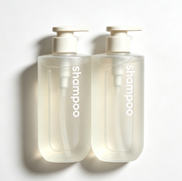 Botol Pompa Sampo PET Matte Frosted 300ml 400ml 500ml 1L Kemasan Pompa Putih Plastik Kosong untuk Kondisioner Rambut, Sabun Mandi, Losion