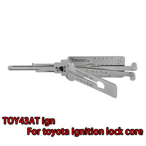 Outil d'ouverture de porte de voiture en métal 2-en-1 Lishi TOY43AT pour Toyota Camry/Corolla/Vios Series – Outil de serrurier à crochet et à pêne - Product Image 6