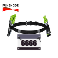 Couleurs personnalisées, accessoire de course à pied réglable pour l'extérieur, nylon léger et élastique personnalisé, dossard de marathon et de triathlon