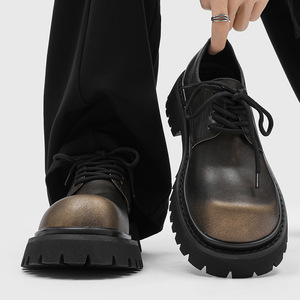 Zapatos de Hombre con Suela Gruesa para Aumentar la Estatura, Estilo Británico Casual, con Cordones, Tipo Derby, Cómodos y Elegantes, Novedad 2026 - Product Image 5