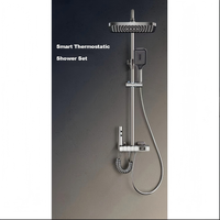 Ensemble de douche de luxe moderne pour hôtel avec mitigeur chaud/froid, modes de pulvérisation pluie douce, robinet de salle de bain