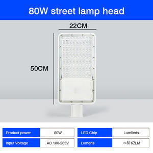 Farola Ip65 europea de alta calidad, resistente al agua, 220v, CA, 80W, 8000 lúmenes, para parque Exterior completo - Product Image 2