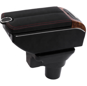 Boîte d'accoudoir à double ouverture en cuir PU noir <span class=keywords><strong>pour</strong></span> Chevrolet Sail - Product Image 5