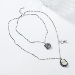 Colliers superposés Kaimei 2026, bijoux fantaisie, pendentif tête de beauté, chaîne de pull, longue chaîne, <span class=keywords><strong>collier</strong></span> <span class=keywords><strong>camée</strong></span> doré - Product Image 4