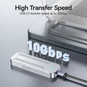 Внешний твердотельный накопитель JEYI I9GTR 4 ТБ M.<span class=keywords><strong>2</strong></span> NVMe без инструментов для установки, алюминиевый корпус, USB 3.<span class=keywords><strong>2</strong></span>/3.1 10 Гбит/с Type-C, портативный - Product Image 3
