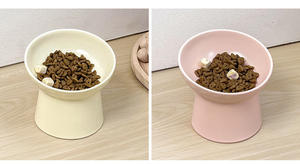 Doe אביזרים כלבים כלבים לחיות מחמד סיטוני יהלום גבוה רגליים הסיטונאי קערת cuenco מוצק קערת קרמיקה חתול עם הגנה על צוואר - Product Image 2