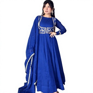 Nouvelle Robe Longue de Soirée Ethnique pour Femme, Sans Plis, Réversible, avec Veste et Ensemble Dupatta, Idéale pour Toutes les Saisons - Product Image 1