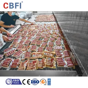 Iqf Processing Line Tunnel Freezer For Sausage