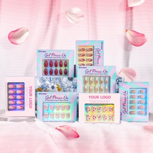 BTArtbox 30 Uñas Postizas de Lujo, Alta Calidad, Gel Suave, Cortas, Cuadradas, Francesas, 3D, Personalizadas - Product Image 1