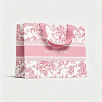 Sac fourre-tout cadeau en carton blanc recyclable exquis avec design sérigraphié, poignée en ruban intégrée, logo personnalisé, emballage de luxe