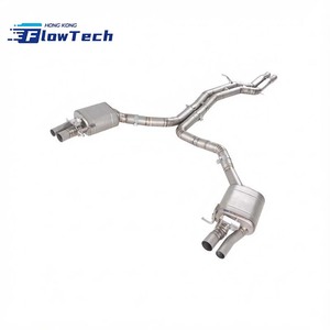 ระบบท่อไอเสียแคทแบ็กสแตนเลสแบบมีวาล์วพร้อมปลายท่อแบบสี่ช่องสำหรับ Audi B8 B8.5 RS5 4.2T - Product Image 1