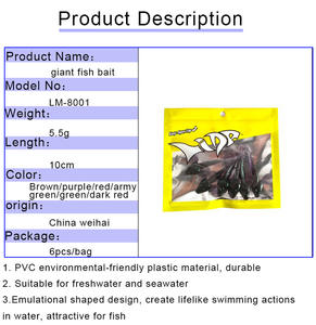Échantillons gratuits 10cm 4.5g 6 pièces/sac appâts en silicone en plastique souple ver de pêche leurre souple artificiel <span class=keywords><strong>Gulp</strong></span> Zman leurres - Product Image 5