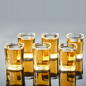 高品質な斬新なショットグラス ウォッカグラス ショットグラス 高級スクエア 2オンス ショットグラス - Product Image 3