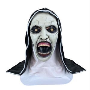 Scary Creepy Nun Niños Fiesta de Halloween Máscara facial Mascarada Cosplay Party Props Horror Nun Ghost Doll Mask - Product Image 2