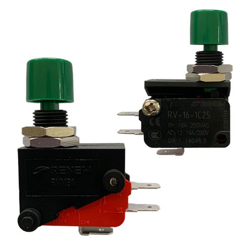 Кнопочный миниатюрный Микропереключатель с креплением на панели, зеленая крышка, красная крышка