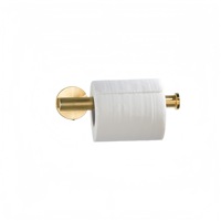 Porte-papier toilette mural rond moderne en acier inoxydable 304 brossé or KEGAO pour salle de bain