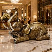 Statue d'éléphant en bronze grandeur nature personnalisable pour la décoration de grandes propriétés, sculpture en bronze