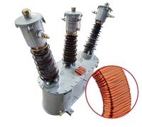 Transformador combinado Tipo B, caja de medición de inmersión de aceite de 35KV, elemento dual, trifásico, tres cables